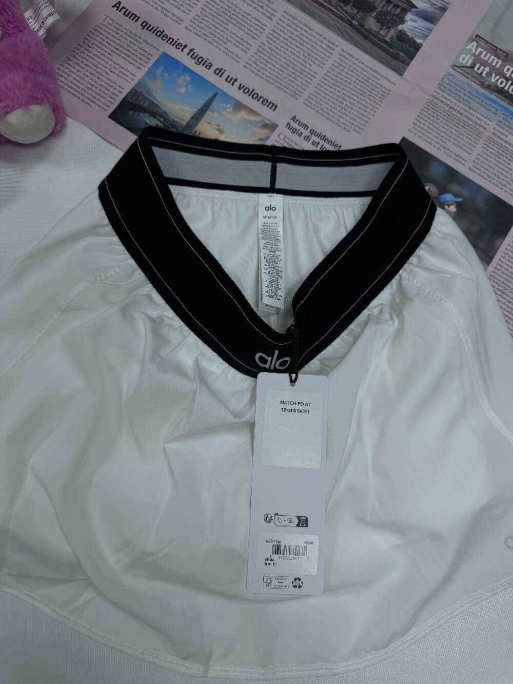 NWT 🤍 Alo Yoga Match Point Tennis Skirt White Built In Shorts Activewear 😘 - Picture 3 of 7